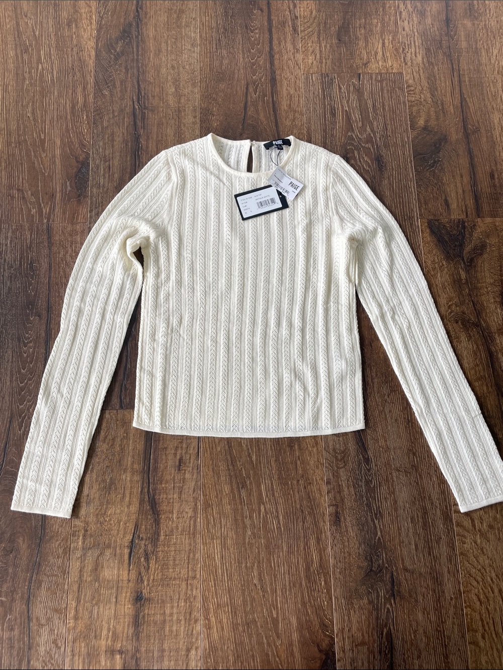 NWT PAIGE ALIS TOP IN ANTIQUE WHITE SIZE SMALL